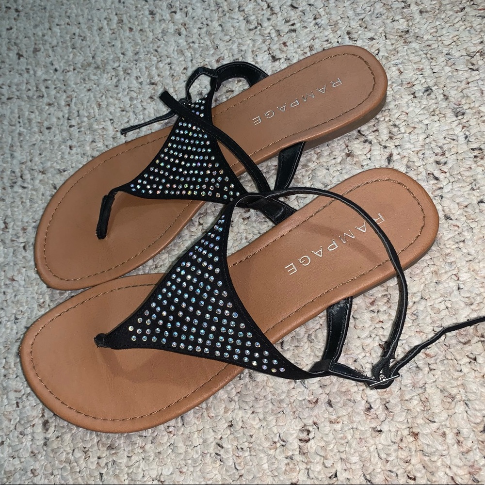 Rampage Black Flats size 10